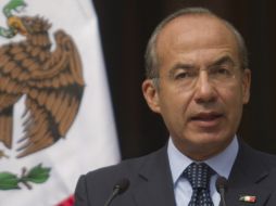 El Presidente Felipe Calderón aseguró que los programas que de su gobierno fueron coherentes con el humanismo político. ARCHIVO  /