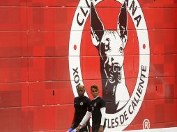 El equipo de Xolos entreno en su estadio esta mañana luego de la victoria sobre Toluca en la ida. NTX  /