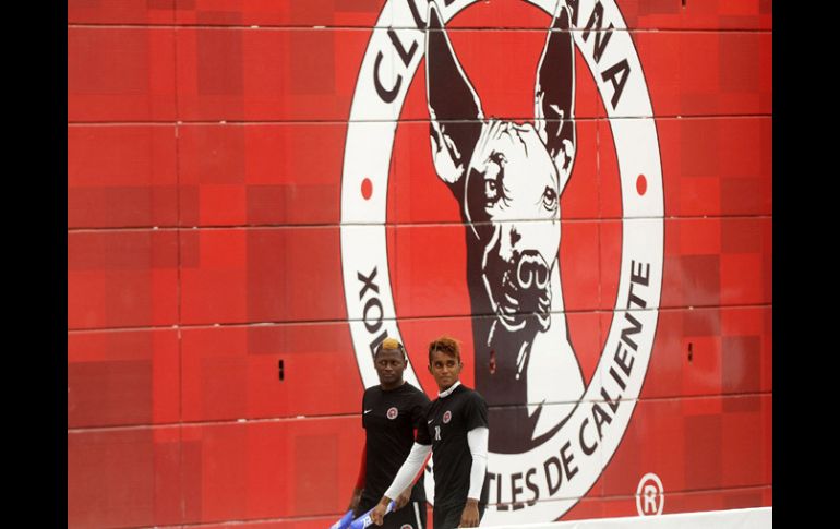 El equipo de Xolos entreno en su estadio esta mañana luego de la victoria sobre Toluca en la ida. NTX  /