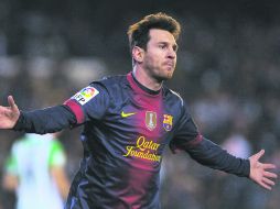 Oportunidad. Lionel Messi tiene tres partidos este año para buscar aumentar su registro de anotaciones. AFP  /