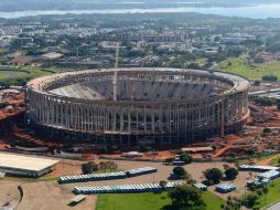 Vista aérea del estadio Nacional de Brasilia, anteriormente llamado estadio Mané Garrincha. ARCHIVO  /