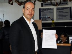 El regidor Mario Salazar Madera se presentó en la PGJEJ para que se emprenda la investigación ministerial.  /