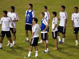 Integrantes de la Selección Nacional Mexicana de Futbol durante un entrenamiento. MEXSPORT  /
