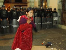 Mujeres triquis exigen recursos hasta por tres MDP para levantar plantón. ARCHIVO  /