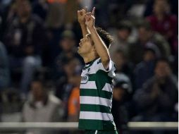 Peralta consiguió 15 anotaciones en el Clausura 2012 lo que le dio el triunfo al Santos. MEXSPORT  /