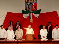 Arturo Núñez Jiménez rindió protesta hoy como gobernador de Tabasco. NOTIMEX  /