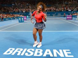 Serena Williams festeja su triunfo en Australia. EFE /