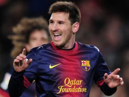 Messi estableció en 91 el récord mundial de goles en un año natural. AFP /