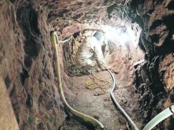 Las excavaciones avanzaban hasta la valla internacional, les faltaban solamente cinco metros para que alcanzaran a cruzar la frontera. SUN /