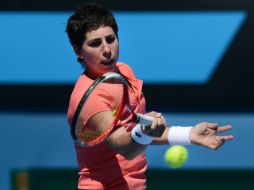 La tenista española Carla Suárez precisó un total de 28 golpes ganadores. EFE /