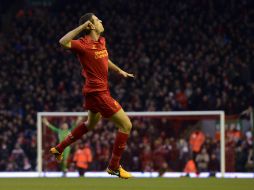 Jordan Henderson celebra el primer gol de su escuadra. AFP /