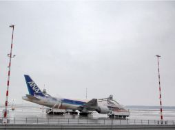 Avión permanece estacionado en el aeropuerto de Fráncfort, Alemania. EFE /