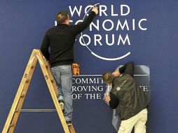 Preparativos para el inicio de la 43 edición del Foro Económico Mundial. NTX /