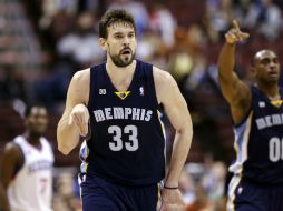 Marc Gasol marca 27 puntos y sobresale en la victoria de Memphis ante Filadelfia. AP /