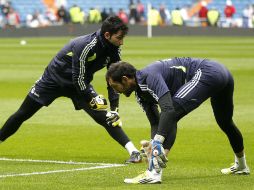 Hasta ahora no se ha dado a conocer si Adán o López será el portero titular en el enfrentamiento. EFE /