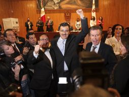 Bravo Padilla obtuvo la mayoría de los sufragios. En la foto al momento de celebrar su triunfo.  /