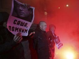 Opositores rusos se manifiestan a favor de la libertad de reunión. EFE /