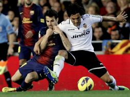 Valencia logra frenar el paso arrollador del equipo blaugrana. EFE /