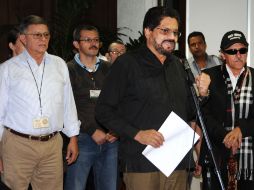 La delegación de las FARC durante los diálogos de paz que se realizan en Cuba. AP /