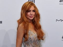 Lindsay Lohan, en la Gala de la Fundación Americana para la Investigación del Sida (AMFAR). EFE /
