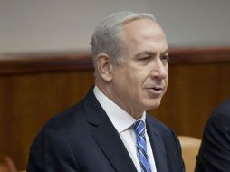 El primer ministro israelí durante su reunión semanal con su gabinete en Jerusalén. EFE /