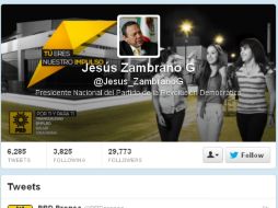 El dirigente perredista responde a Valdés Zurita a través de Twitter. ESPECIAL /