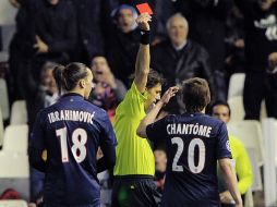 El delantero sueco Zlatan Ibrahimovic se perderá el partido de vuelta debido a la tarjeta roja que recibió. AFP /