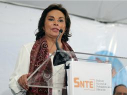 La presidenta del SNTE plantea la necesidad de fortalecer el Estado democrático con un diálogo con los actores sociales y políticos. ARCHIVO /