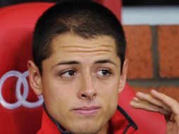 ''Chicharito'' ha participado como titular en cinco de los seis juegos de la fase de grupos de la Champions. MEXSPORT /