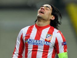 La anotación de Falcao no es suficiente para evitar la eliminación. AFP /