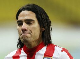 Radamel Falcao junto al Atlético de Madrid no pudieron avanzar en la Europa League. EFE /