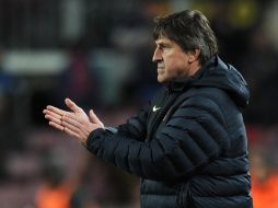 El segundo entrenador del Barcelona Jordi Roura, empieza la preparación del juego de vuelta en las semifinales de la Copa del Rey. AFP /