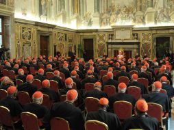 El Papa, durante un encuentro con los cardenales celebrado en el Vaticano. EFE /
