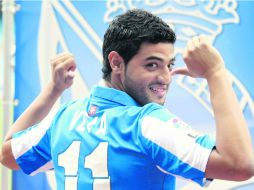 Contento. Carlos Vela, el número 11 de la Real, se ha convertido en un referente de la Real, dentro y fuera del campo. ESPECIAL /