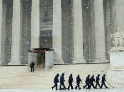 El Servicio Meteorológico Nacional (SMN) emitió desde la víspera una advertencia de ''clima peligroso'' por la tormenta invernal. AFP /