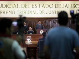 Supremo tribunal. Luis Carlos Vega Pámanes (centro) exige autonomía. ARCHIVO /