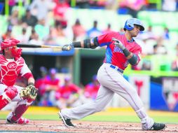 Robinson Canó, de la República Dominicana, fue nombrado el Jugador Más Valioso del Grupo C. AFP /