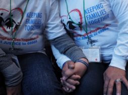 Un centenar de familias de inmigrantes indocumentados, expusieron sus historias personales en apoyo a una reforma migratoria. NTX /