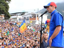 Henrique Capriles asegura que lucha contra un Gobierno ''fracasado, corrupto y lleno de incapaces''. EFE /