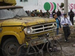 Algunos funcionarios estatales visitan la zona del incidente para colaborar en ''cualquier cosa que se requiera''. EFE /