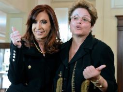 Cristina Fernández declara que Dilma Rousseff es su amiga personal y que mantienen buena relación. AFP /