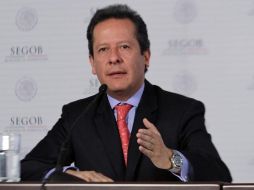 Eduardo Sánchez, subsecretario de Normatividad y Medios de la Segob durante una conferencia de prensa. NTX /