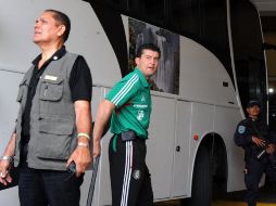 José Manuel de la Torre a su llegada a San Pedro Sula. AFP /