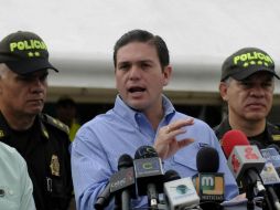 El secretario de Defensa precisó que 80 mil hombres del Ejército Nacional se encuentran distribuidos por el territorio colombiano. EFE /