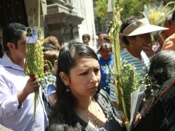 Habitantes y visitantes al poblado celebraron el Domingo de Ramos. NTX /