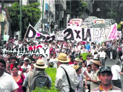 Marchas. Ciudadanos se manifiestan reclamando paz en el país. NTX /