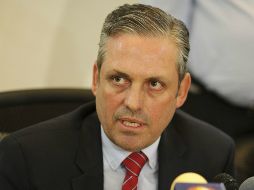 El titular de la Secretaría de Movilidad anuncia el aumento de tarifa.  /