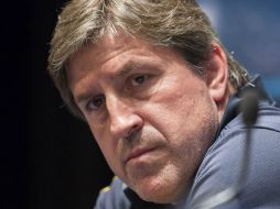 Jordi Roura en rueda de prensa en el estadio Parc des Princes de París, Francia. EFE /