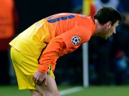 Conforme 'Lio' vaya evolucionando de su molestia, se verá cuándo podrá volver a jugar. EFE /