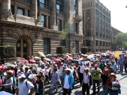 Cerca de las 10 de la mañana los disidentes iniciaron en la Ciudad de México una marcha contra la reforma educativa. NTX /